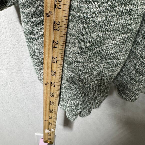 ModCloth Women’s 1X Green Marled Open Front Knit Cardigan Sweater Pockets - Picture 7 of 9
